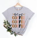 But First Coffee Leopard Print T-Shirt for Coffee Lovers