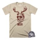 Vintage Beer Bear Deer Graphic Tee - Funny Hunting T-Shirt