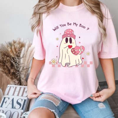 Will You Be My Boo? Valentine's Day T-Shirt - Cute Heart Design