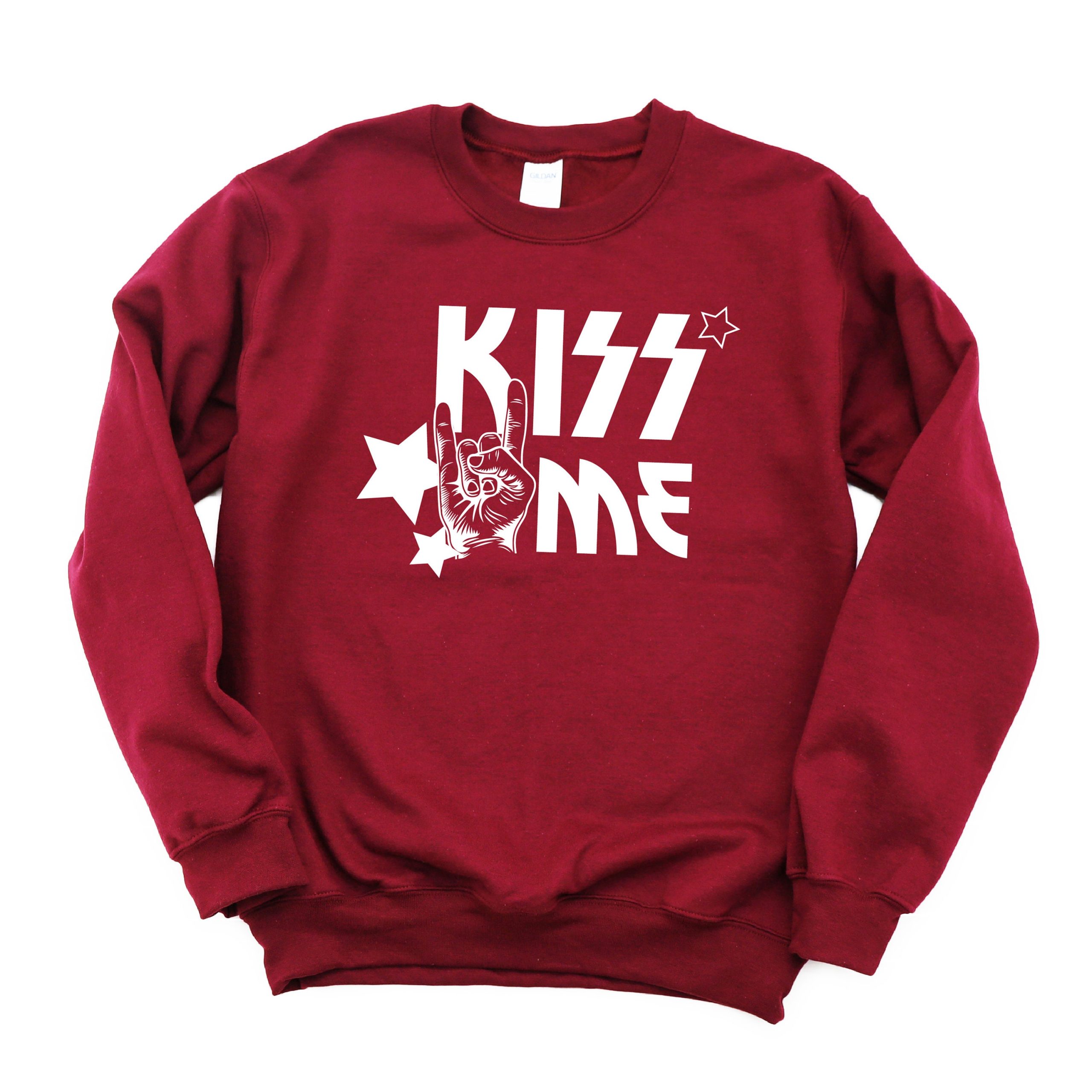 Kiss Me Valentine Band Tee - Valentine's Day Sweatshirt - Image 3
