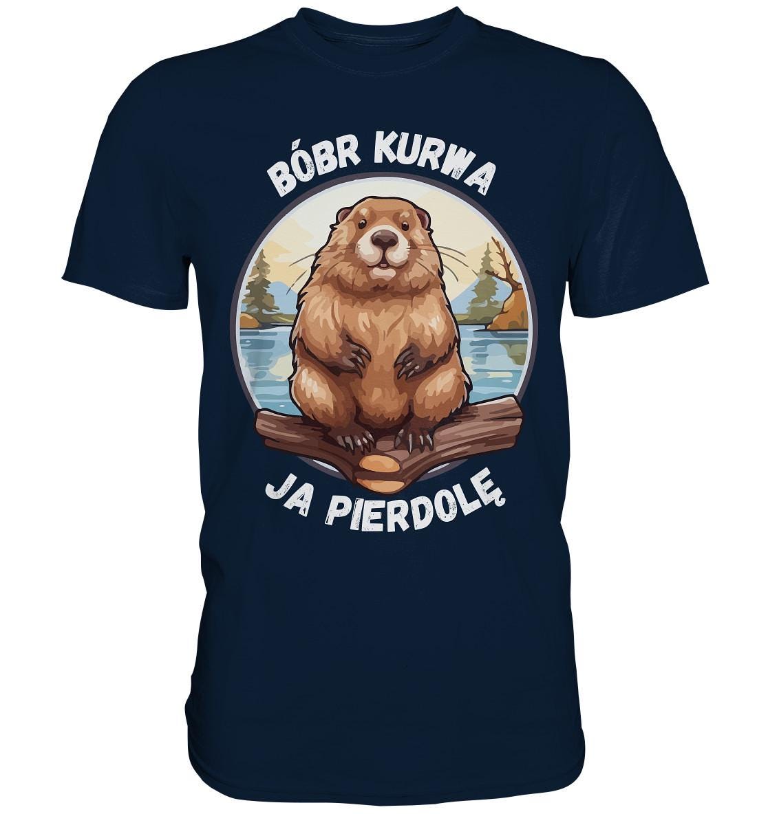 Polish Humor Bober Meme T-Shirt - Ja pierdolę Design - Image 2