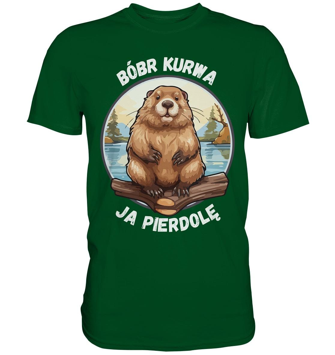 Polish Humor Bober Meme T-Shirt - Ja pierdolę Design - Image 3