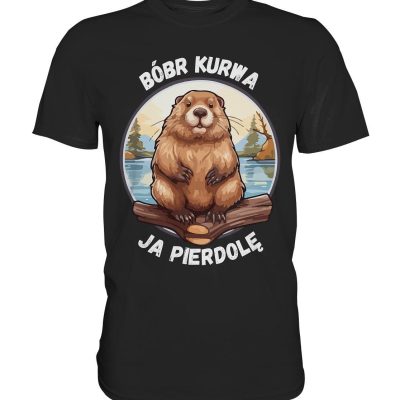 Polish Humor Bober Meme T-Shirt - Ja pierdolę Design
