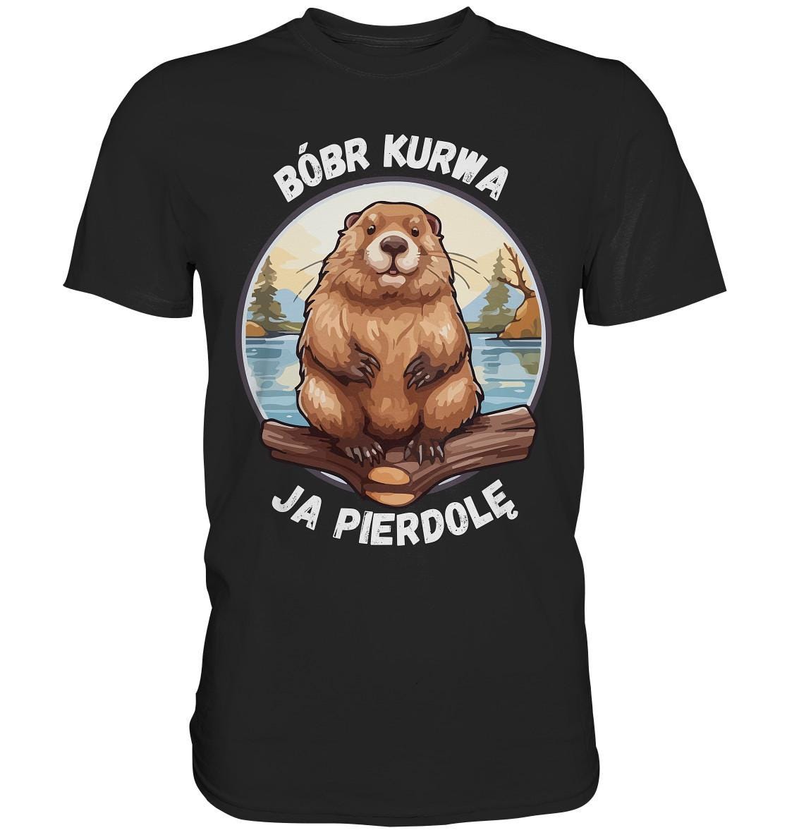 Polish Humor Bober Meme T-Shirt - Ja pierdolę Design