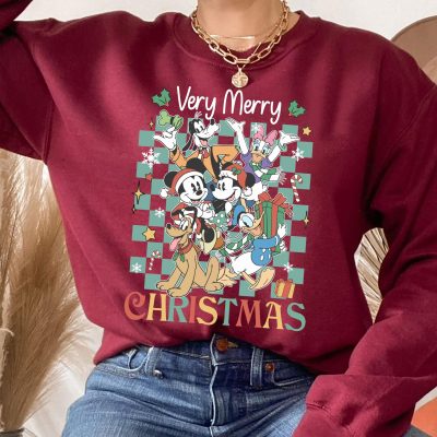 Vintage Mickey Mouse Christmas Sweatshirt - Disney Holiday Design