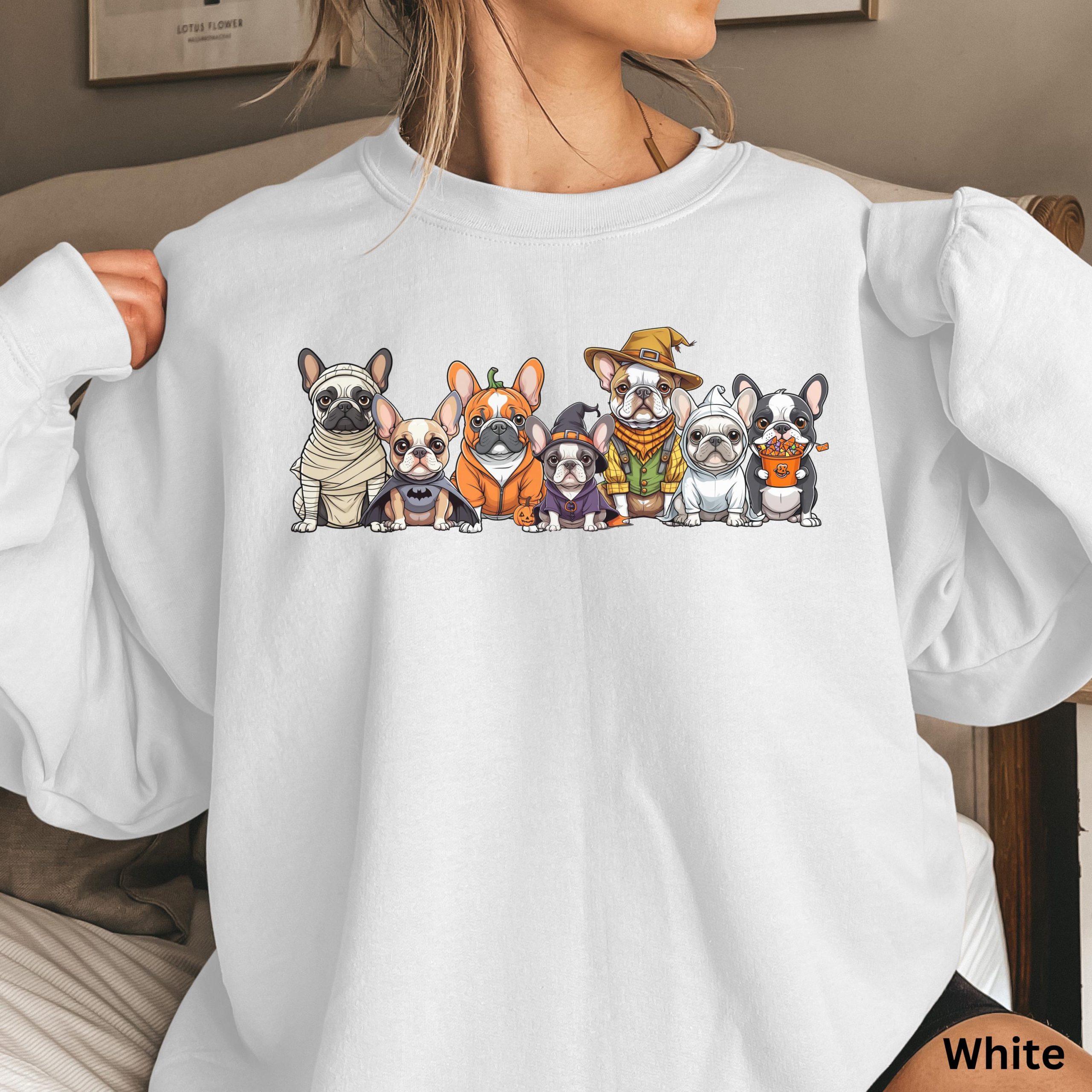 French Bulldog Halloween Sweatshirt - Frenchie Mom Apparel - Image 3