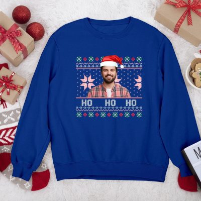Custom Photo Christmas Sweatshirt - Personalized Face Print Sweater