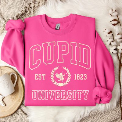 Cupid University Valentine's Day Sweatshirt - Funny College Crewneck