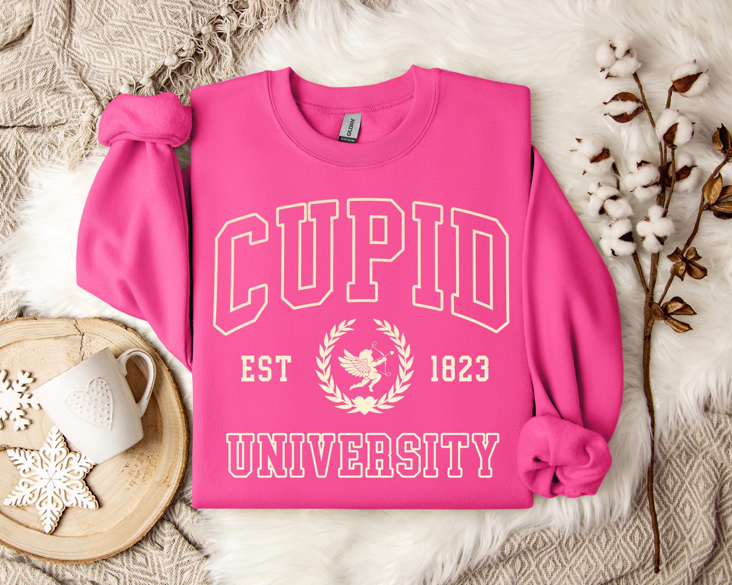 Cupid University Valentine's Day Sweatshirt - Funny College Crewneck