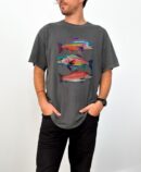 Retro Lake Fish Graphic Tee - Comfort Colors Fishing T-Shirt