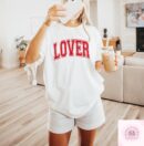 Lover Valentine's Day T-Shirt - Cute Heart Design Women's Tee