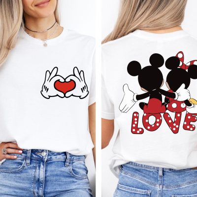 Mickey & Minnie Disney Valentine's Day Matching T-Shirt