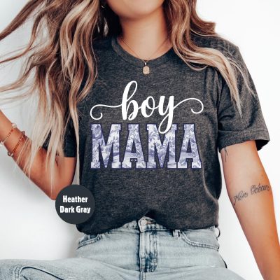 Boy Mama Pregnancy Announcement T-Shirt - Gender Reveal Crewneck
