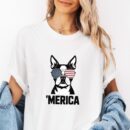 Boston Terrier Patriotic T-Shirt - USA Dog Lover Tee