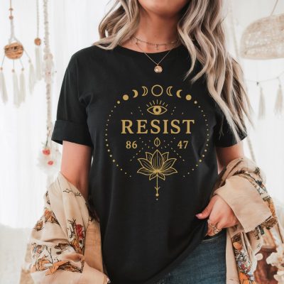 Celestial Moon Anti-Fascist Political T-Shirt | Feminist Tee