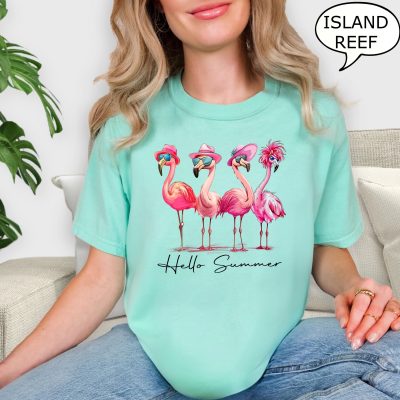 Flamingo Summer T-Shirt | Tropical Beach Vacation Tee