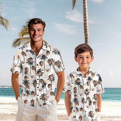 Custom Photo Hawaiian Shirt - Personalized Family Picture Aloha Shirt