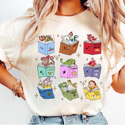 Disney Princess Sidekicks Book Club T-Shirt - Librarian Gift