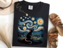 Van Gogh Rat T-Shirt: Starry Night Pet Tee for Rat Lovers