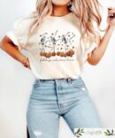 Dancing Skeletons Halloween T-Shirt - Spooky Fall Tee