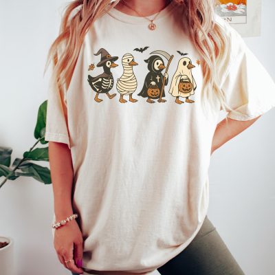 Halloween Goose Ghost T-Shirt | Spooky Fall Apparel