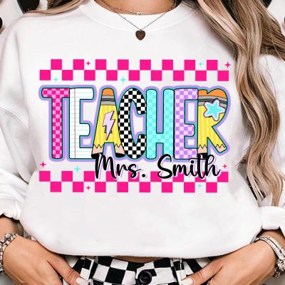 Retro Teacher T-Shirt - Hand Drawn School Occupation Design