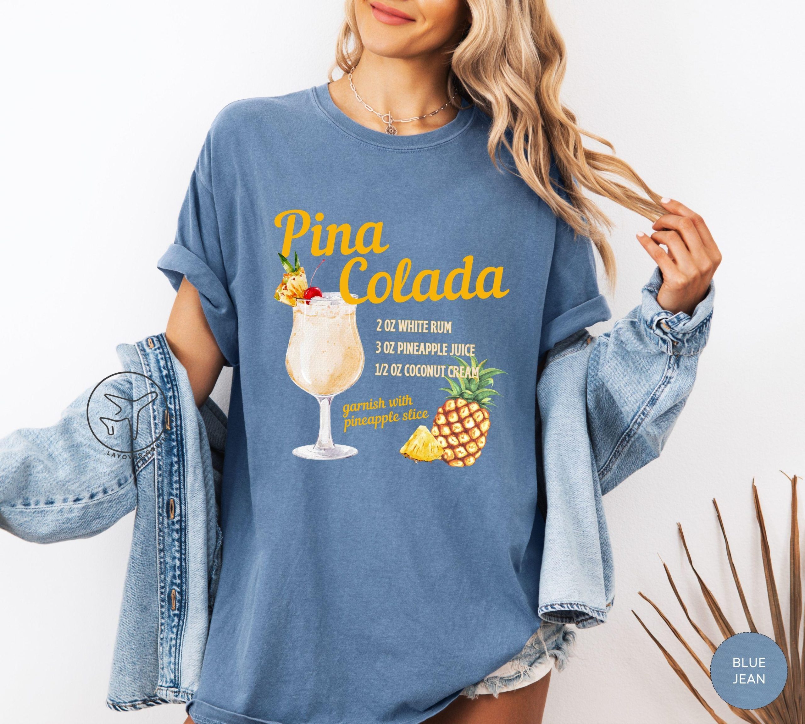 Pina Colada Recipe T-Shirt - Cocktail Lover Gift - Image 3