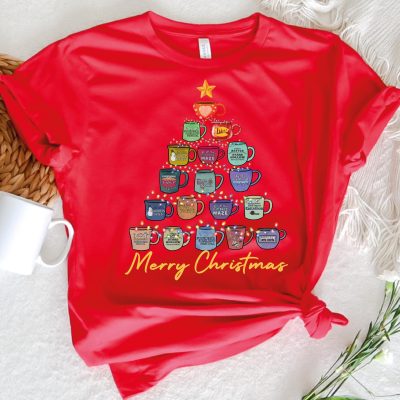 Stars Hollow Christmas Coffee Tree T-Shirt - Luke's Diner Design
