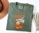 Retro Halloween Pumpkin Spice Graphic Tee - Comfort Colors Shirt