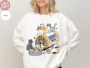 Serotonin Booster Cats Sweatshirt - Artsy Cat Lover Graphic