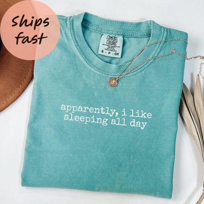Funny Sleep Shirt - Apparently I Like Sleeping All Day T-Shirt