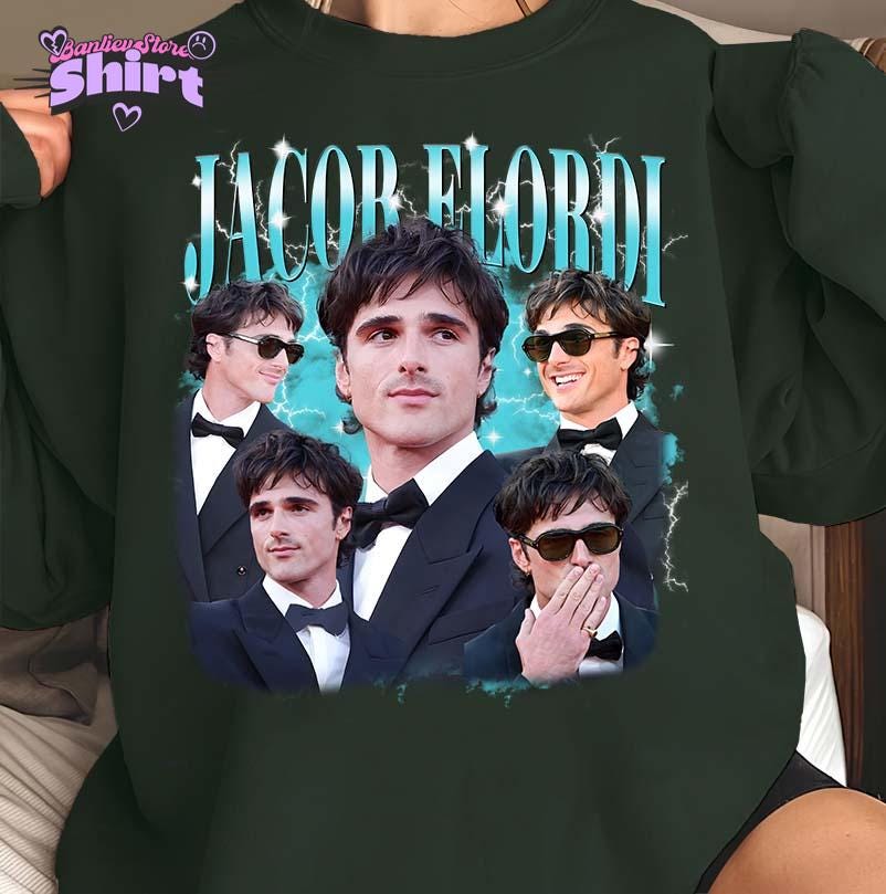 Jacob Elordi Vintage T-Shirt - Black & White Celebrity Tee - Image 2