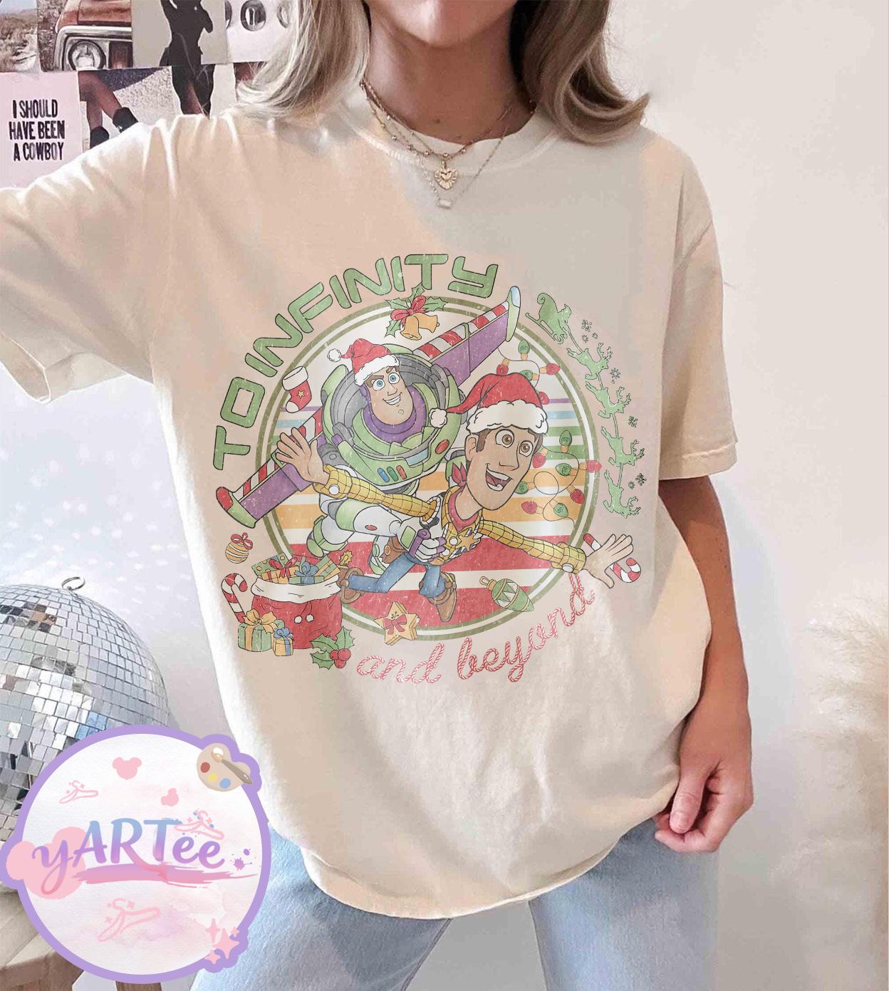 Vintage Disney Christmas Sweatshirt - Retro Toy Story Holiday Tee - Image 3