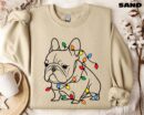 French Bulldog Christmas Lights Sweatshirt - Festive Dog Lover Gift