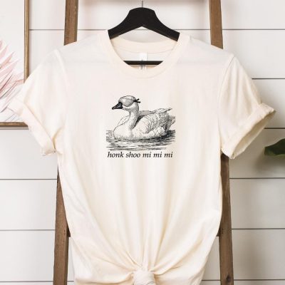 Silly Sleeping Goose Graphic Tee - Funny Oversized Animal T-Shirt