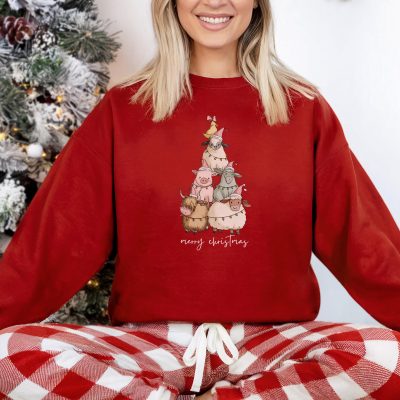 Farm Animals Christmas Sweatshirt - Festive Holiday Design