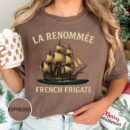 Vintage French Frigate T-Shirt - La Renommee Nautical Art Tee