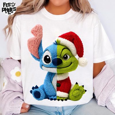 Funny Christmas Alien Santa T-Shirt - Cartoon Holiday Design