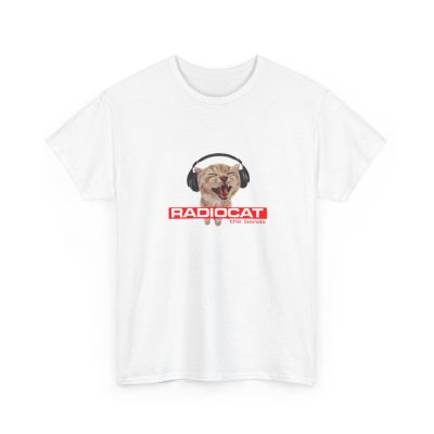 Radiohead Cat Headphones Graphic Tee - Funny Music T-Shirt