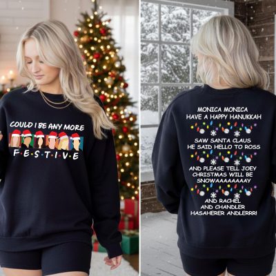 Festive Hanukkah Christmas Sweatshirt - Front & Back Print