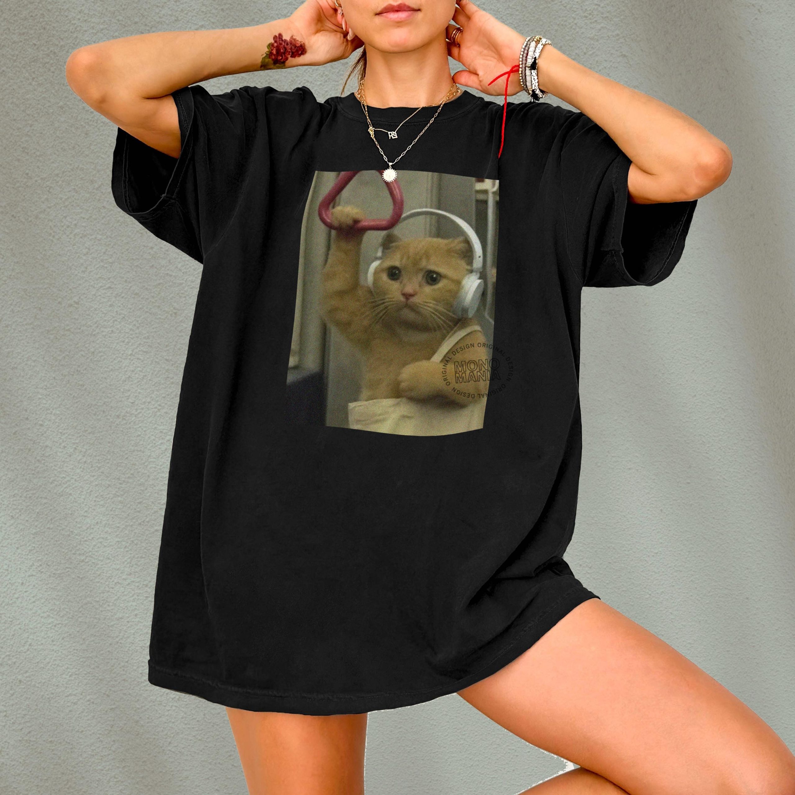 Subway Cat Meme T-Shirt - Gen Z Funny Cat Lover Gift - Image 3