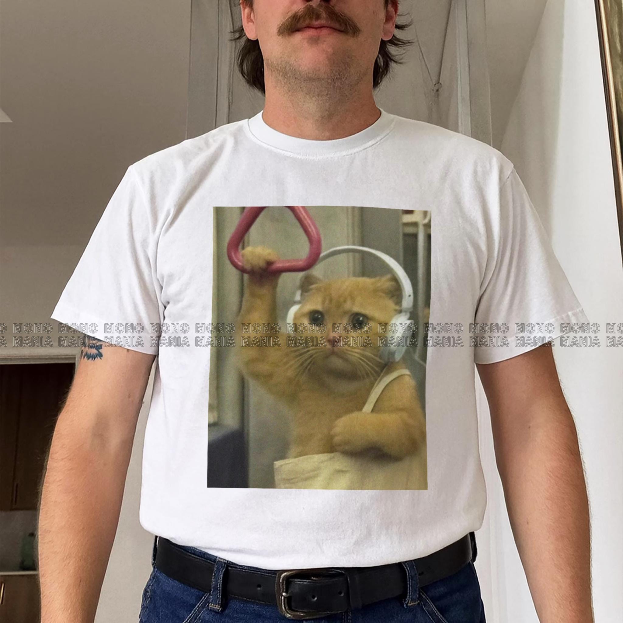 Subway Cat Meme T-Shirt - Gen Z Funny Cat Lover Gift - Image 2