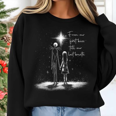 Vintage Horror Valentine Sweatshirt - Nightmare Couple Design