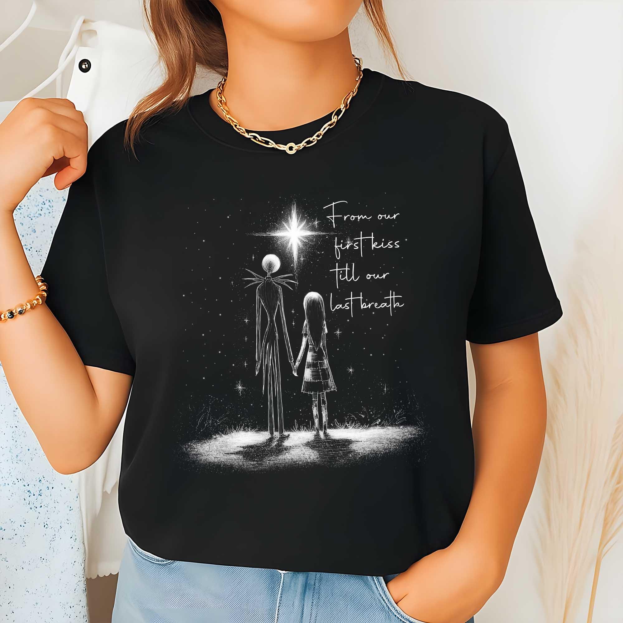 Vintage Horror Valentine Sweatshirt - Nightmare Couple Design - Image 2