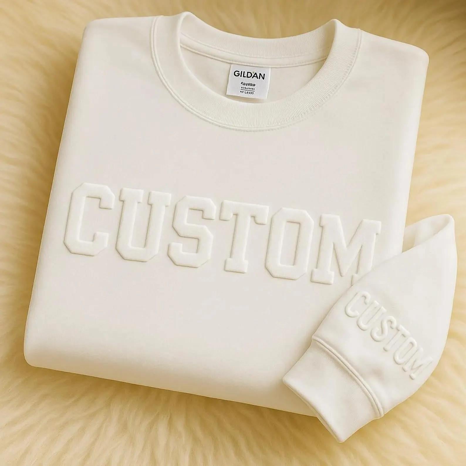 Custom 3D Puff Print Hoodie - Personalized Team Name Sweatshirt - Image 3