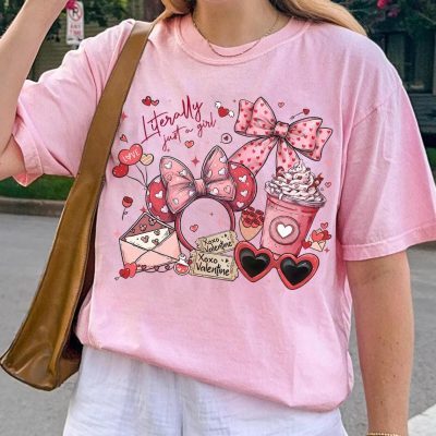 Disney Coquette Bow Minnie Valentine T-Shirt for Her
