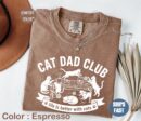 Cool Cat Lover Graphic Tee - Funny Cat Dad Shirt
