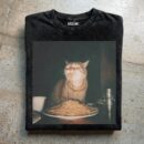 Spaghetti Cat Vintage Wash Italian Funny Retro Graphic T-Shirt