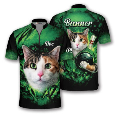 Cat Lover Custom Bowling Jersey - Personalized Gift