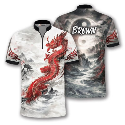 Red Dragon Custom Bowling Jersey (Francine) - Personalized